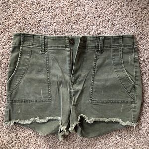 Express Army Green High Rise Super Soft Short